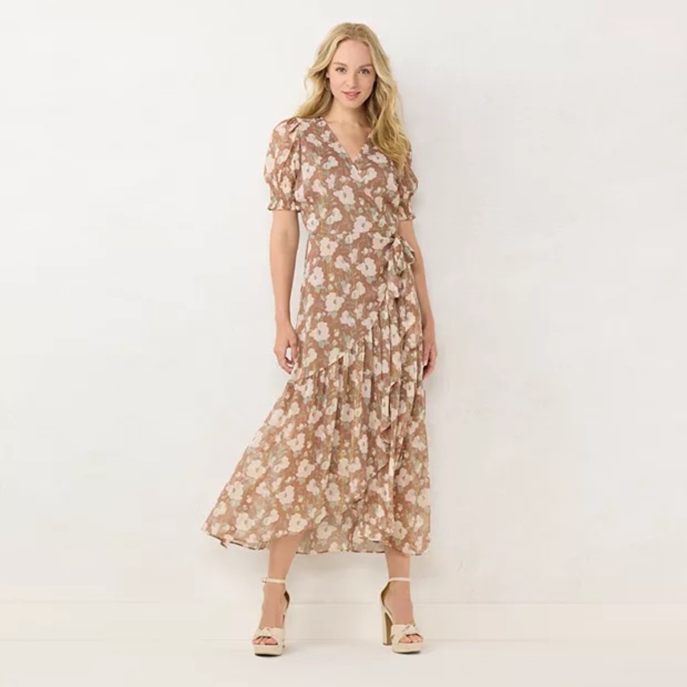 NWT Lauren Conrad Floral Wrap Dress sz XS